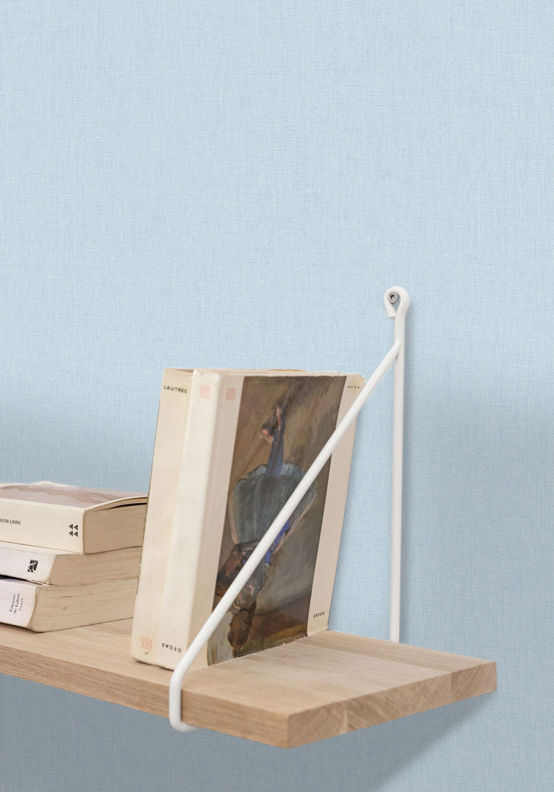 Uni Mat Bleu Gris Line Up Wallpaper by Caselio