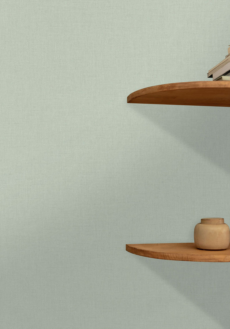 103227128 Uni Mat Vert Amande Wallpaper by Caselio