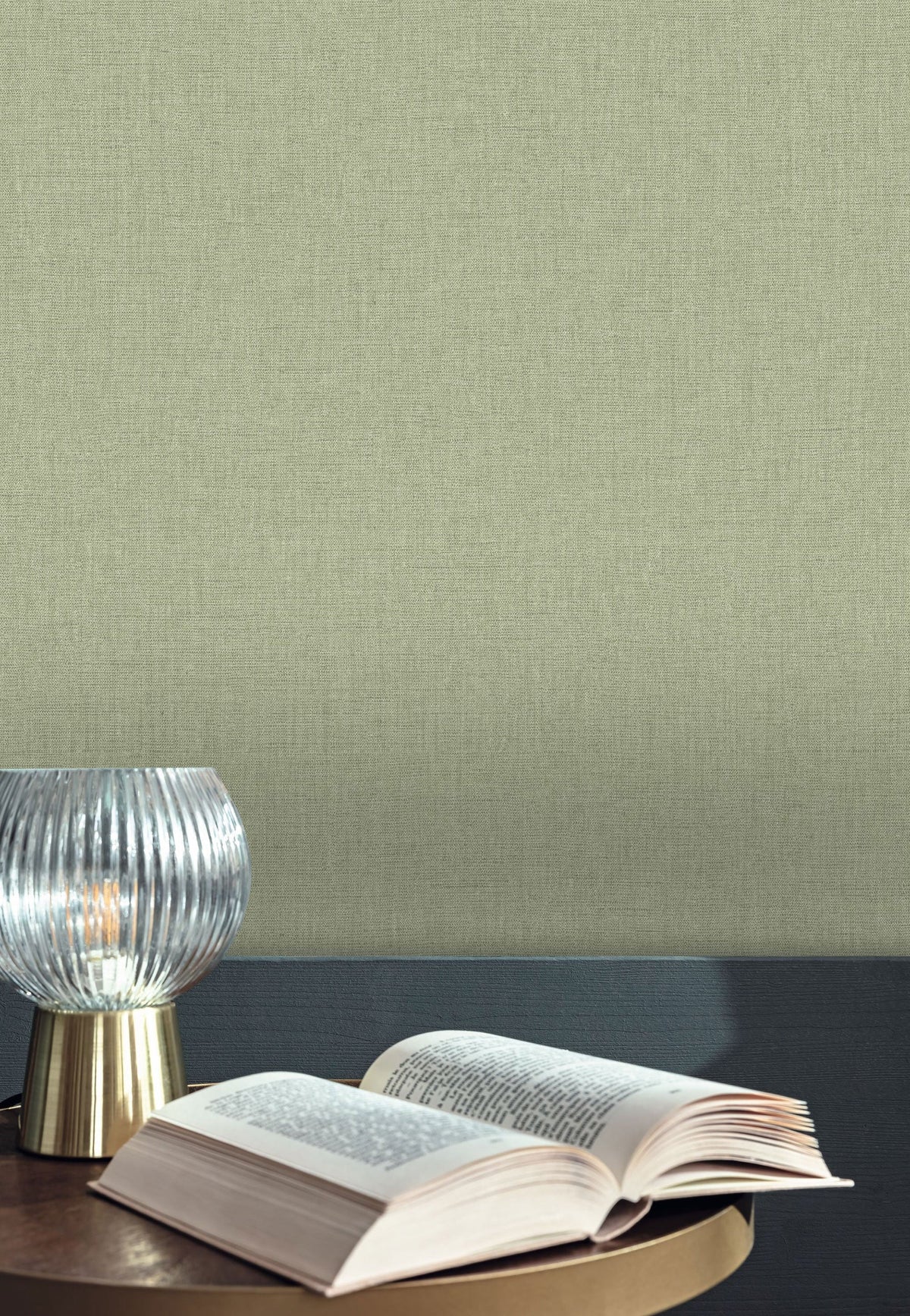 Uni Mat Vert Eucalyptus Maison Simeon Wallpaper by Caselio