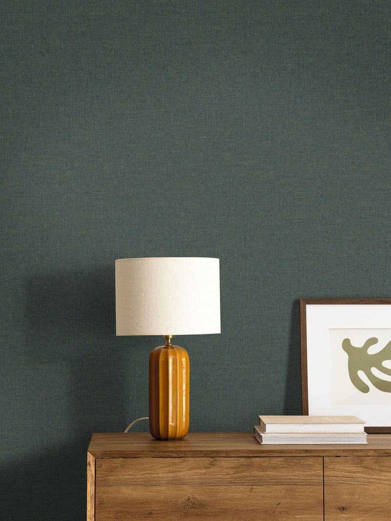 103236725 Uni Metallise/Irise Bleu De Minuit Wallpaper by Caselio