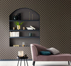 Uni Metallise/Irise Noir Dore Line Up Wallpaper by Caselio