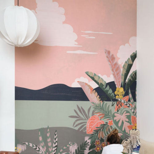YNF103424804 California Sunrise Young and Free Wallpanel by Caselio
