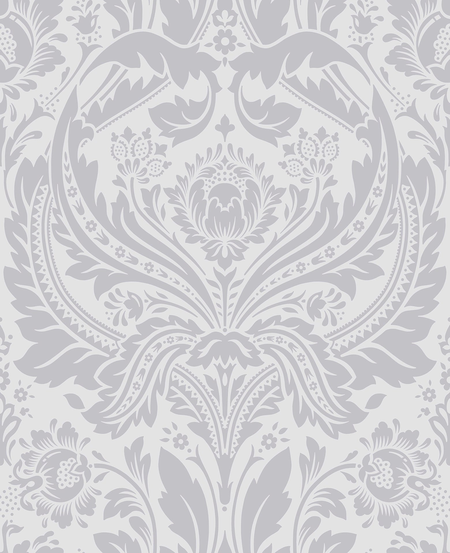 103432 Desire Silver Established Wallpaper by Graham and Brown