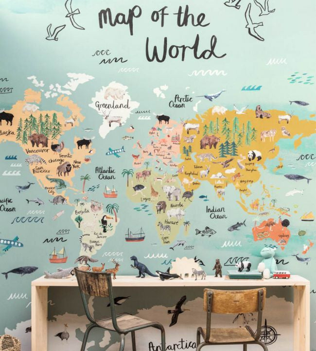 ADM103604501 Vagabonder Autour Du Monde Mural By Caselio