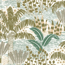103697172 Palmeraie L'Epopee Vert olive Wallpaper By Caselio