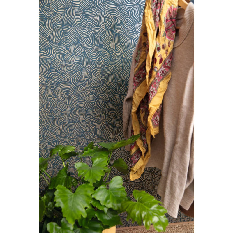 103726025 Mirage L'Epopee Bleu Indigo Irise Wallpaper By Caselio