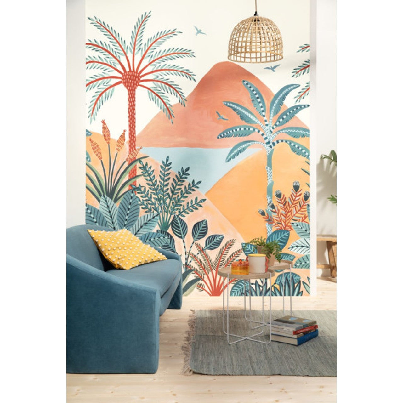 103753403 Viree Tropicale L'Epopee Multicouleurs Wallpaper By Caselio