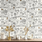 103780973 James Golden Age Noir Blanc Or Wallpaper By Caselio