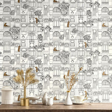103780973 James Golden Age Noir Blanc Or Wallpaper By Caselio