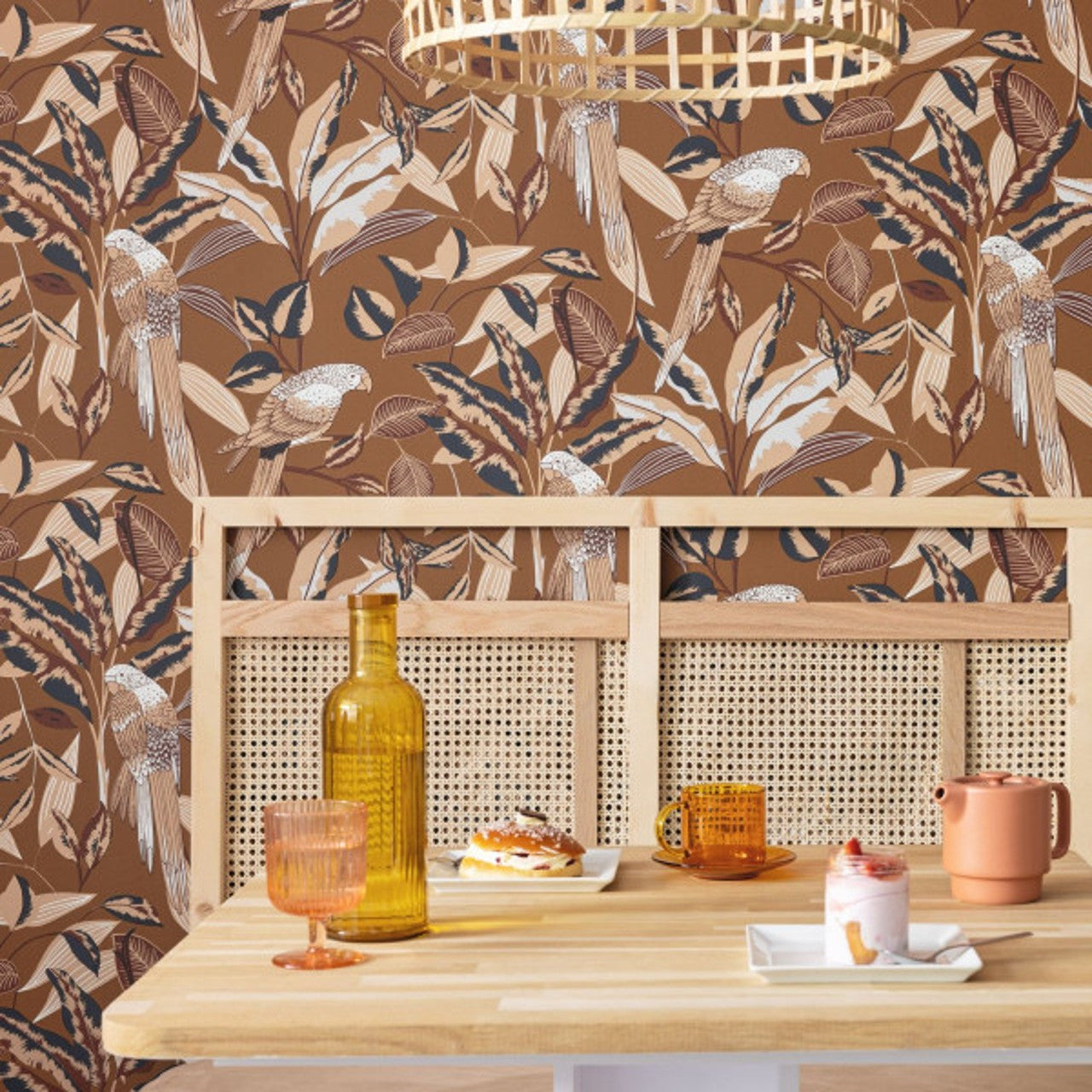 103792903 Gary Golden Age Caramel Wallpaper By Caselio