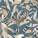 Gary Golden Age Bleu paon Wallpaper By Caselio