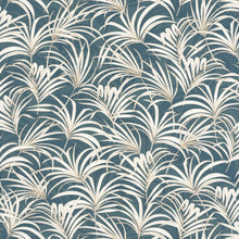 103806026 Richard Golden Age Bleu Canard Or Wallpaper By Caselio