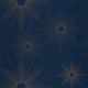 William Golden Age Bleu nuit cuivre Wallpaper By Caselio