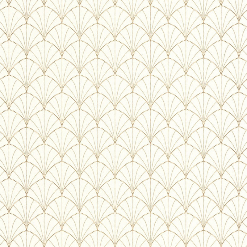 103820242 Edgar Golden Age Blanc Or Wallpaper By Caselio