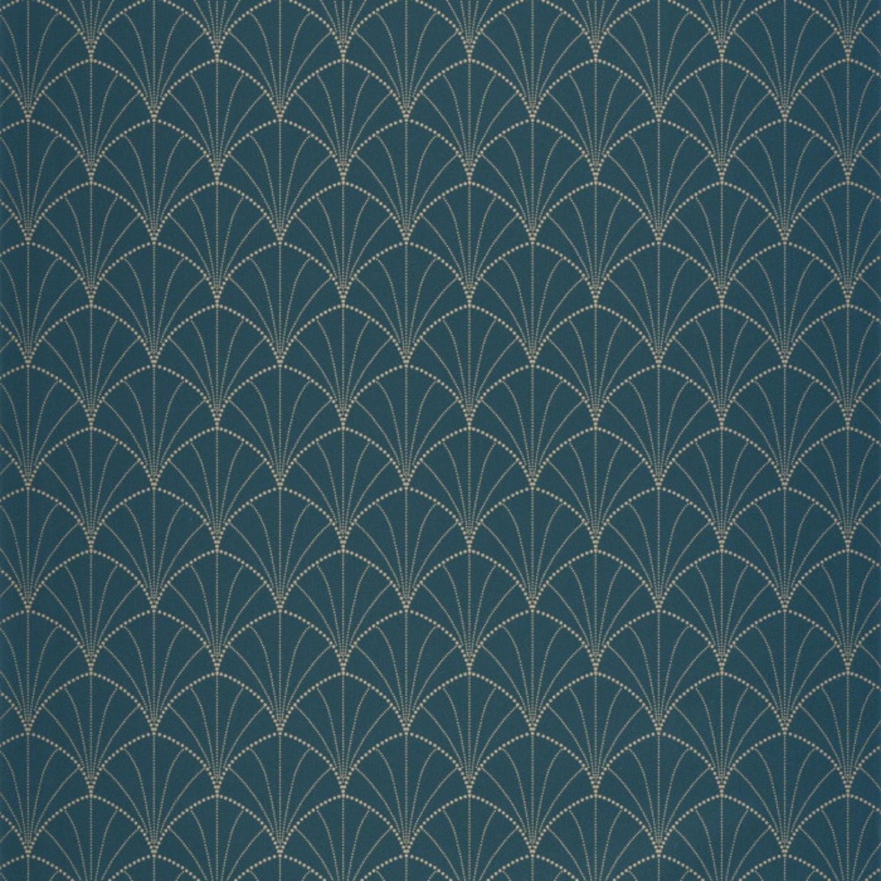 103826217 Edgar Golden Age Bleu Canard Or Wallpaper By Caselio