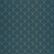 103826217 Edgar Golden Age Bleu Canard Or Wallpaper By Caselio