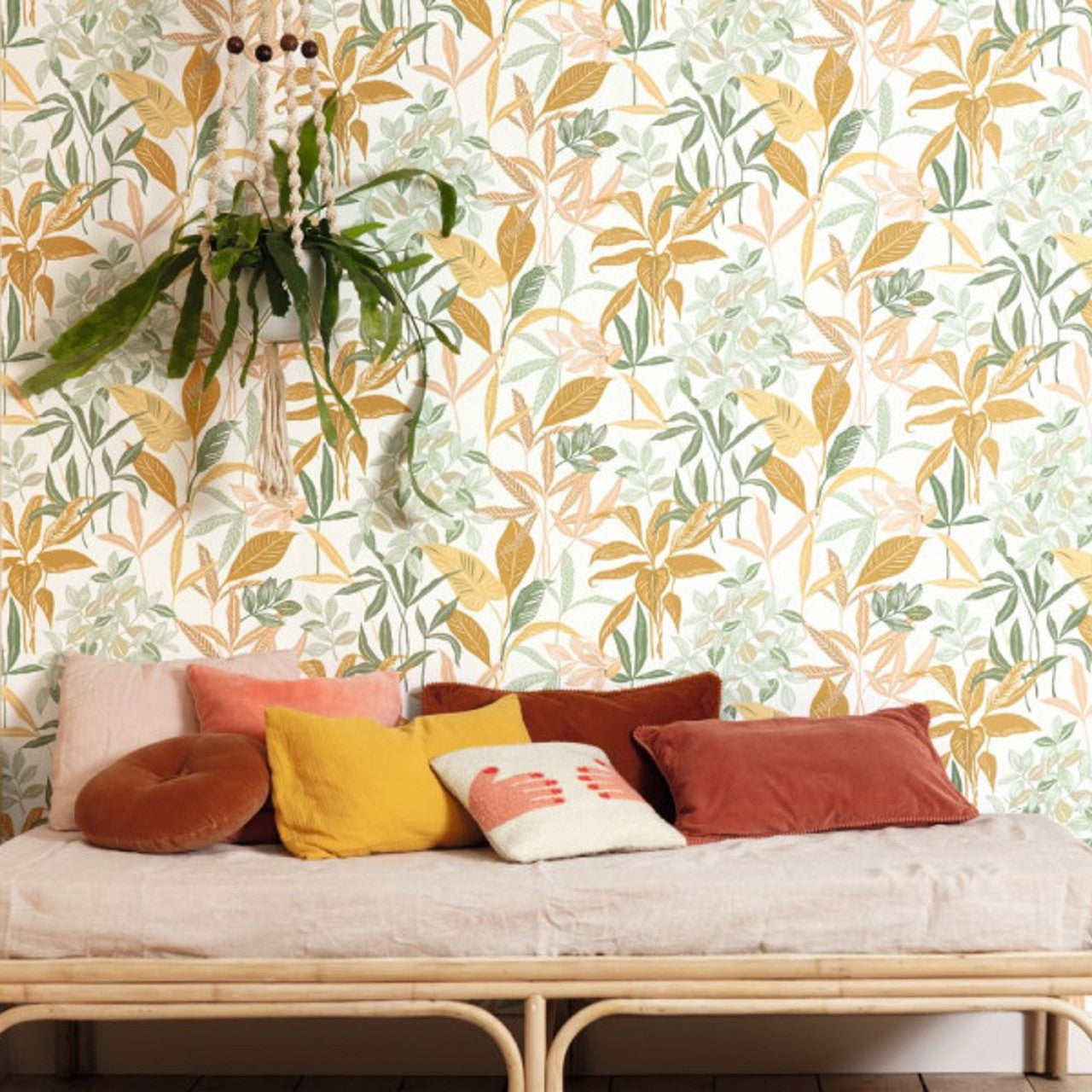 Santiago Green & Co Vert Mousse Wallpaper By Caselio