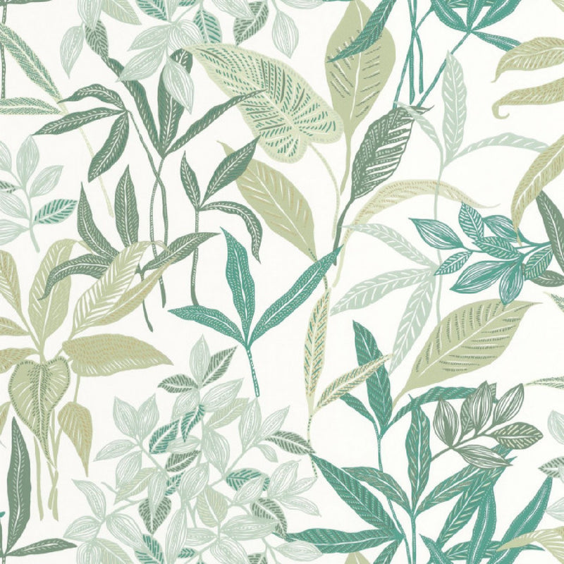 103850788 Santiago Green & Co Vert De Gris Wallpaper By Caselio