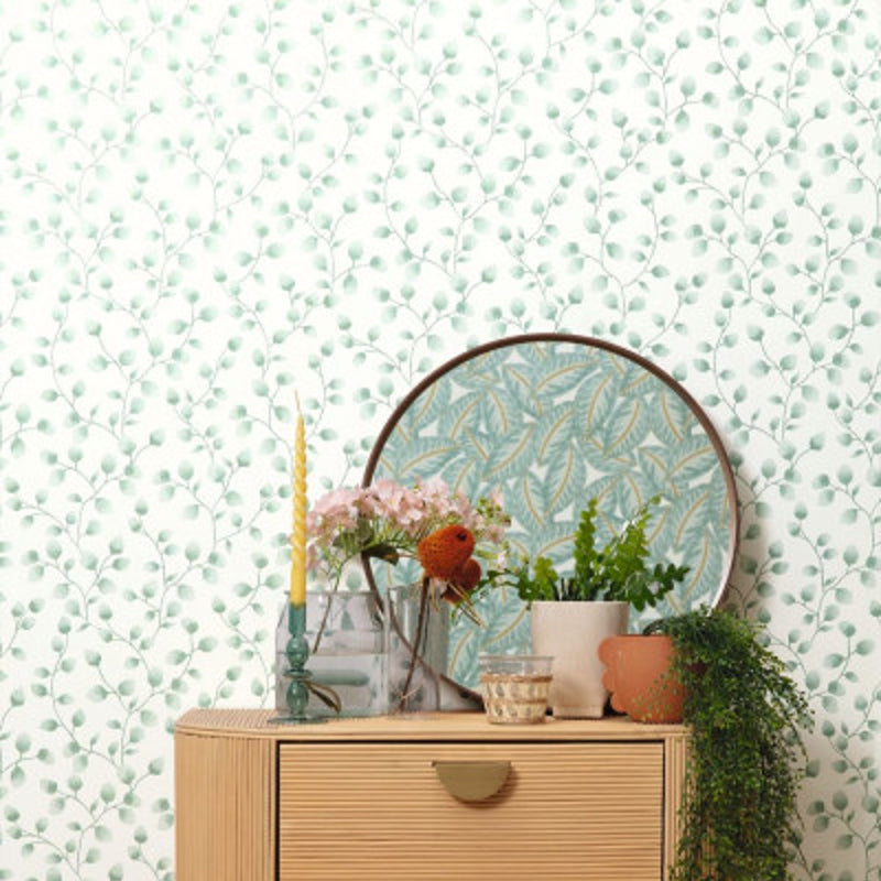 Melbourne Green & Co Vert Sapin Wallpaper By Caselio