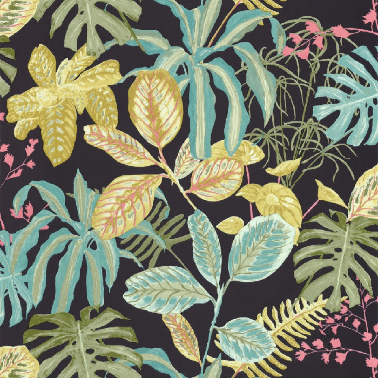 103897941 Manaus Green & Co Noir Multico Wallpaper By Caselio