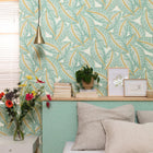 Caracas Green & Co Vert Kaki Or Wallpaper By Caselio
