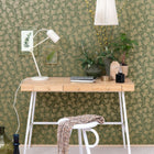 Osaka Green & Co Vert de Gris Wallpaper By Caselio