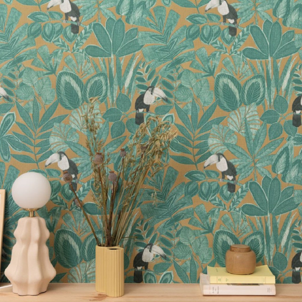 103922754 Rio Green & Co Vert Anglais Wallpaper By Caselio