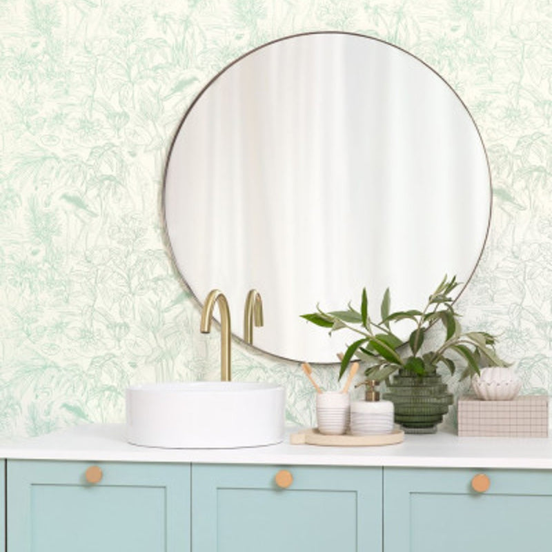 Le Cap Green & Co Beige irise Wallpaper By Caselio