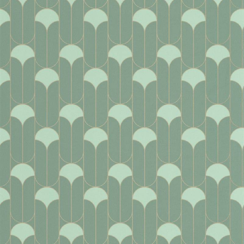 103967299 Paris Green & Co Vert de Gris Wallpaper By Caselio