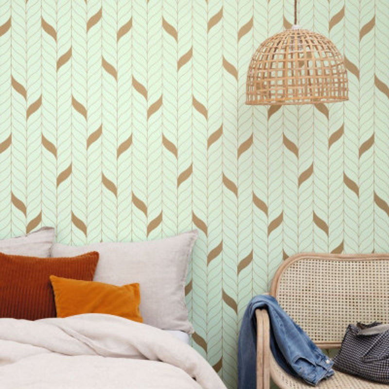 Manille Green & Co Vert de Gris Wallpaper By Caselio