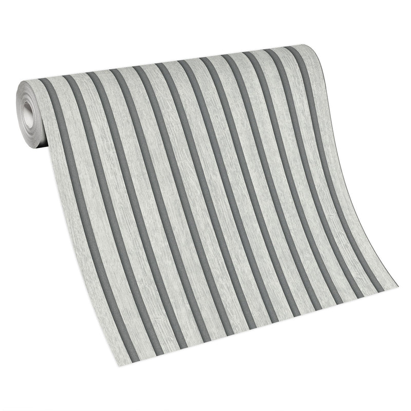 10400-31 Acoustic Wood Panelling Grey Wallpaper By Erismann