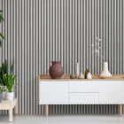 10400-38 Acoustic Wood Panelling Taupe Wallpaper By Erismann