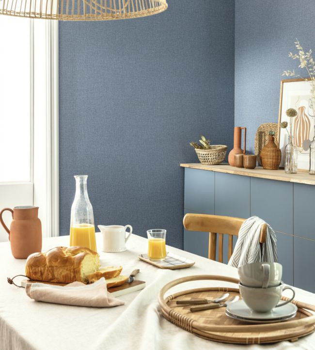 JTE104016669 Jute Bleu Tempete Wallpaper By Caselio