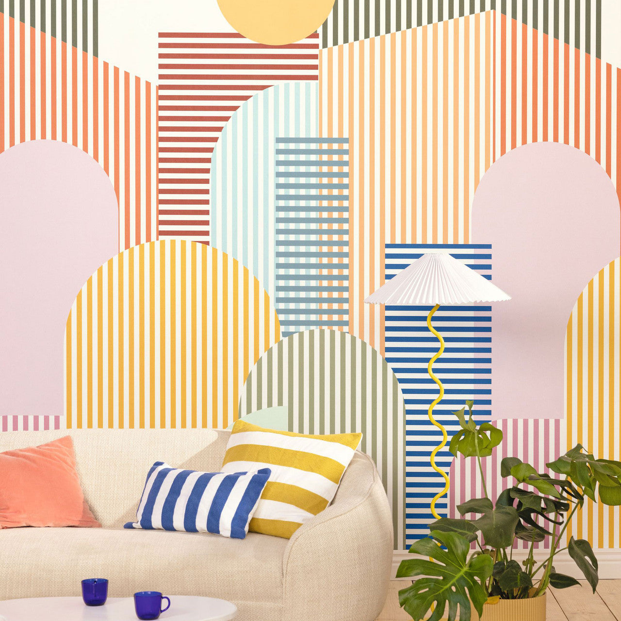 104053678 Parallele Basics Panoramique Wall Mural By Caselio