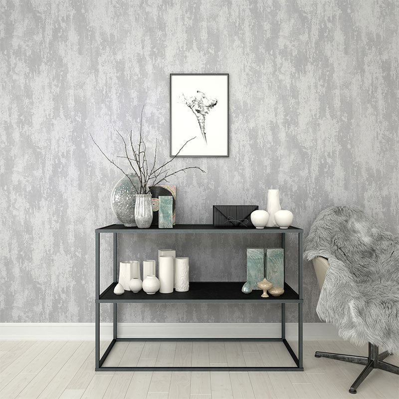 104132 Industrial Texture Silver Boutique Wallpaper By Graham & Brown