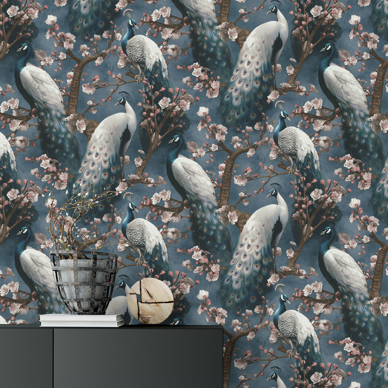 10414-08 Play Of Light Peacock Wallpaper By Erismann