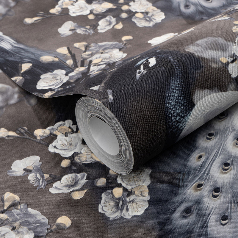 10414-15 Play Of Light Peacock Wallpaper By Erismann