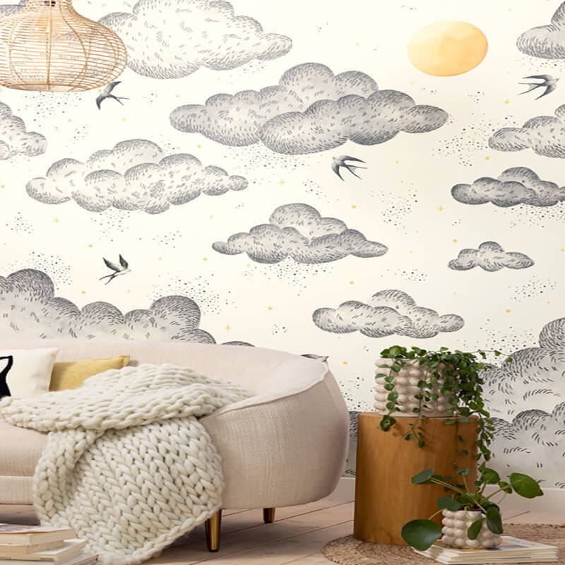 MLGT104190989 Celeste Mural Moonlight 2 Wallpaper By Caselio