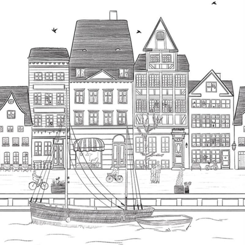 MLGT104210901 Copenhague Mural Moonlight 2 Wallpaper By Caselio