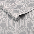 Art Deco Silver Established Wallpaper by Graham and Brown