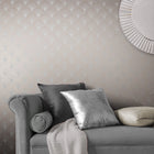 104302 Fan Rose Gold Established Wallpaper by Graham and Brown
