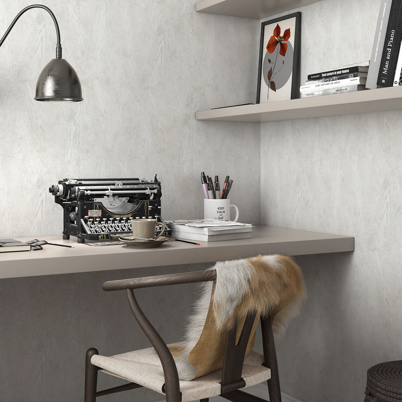 10439-31 Sonata Wood Grain Light Grey Metallic Wallpaper By Erismann