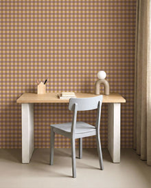 Victoria Mauve Moutarde Happy Kids Club Wallpaper by Caselio