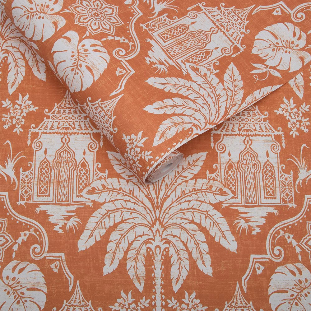104552 Imperial Orange Wallpaper by Graham and Brown