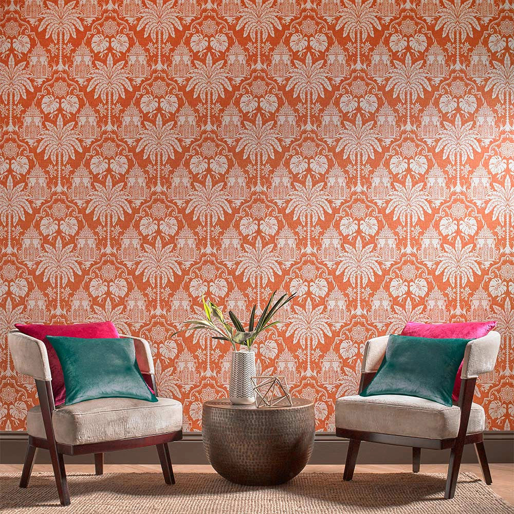 104552 Imperial Orange Wallpaper by Graham and Brown