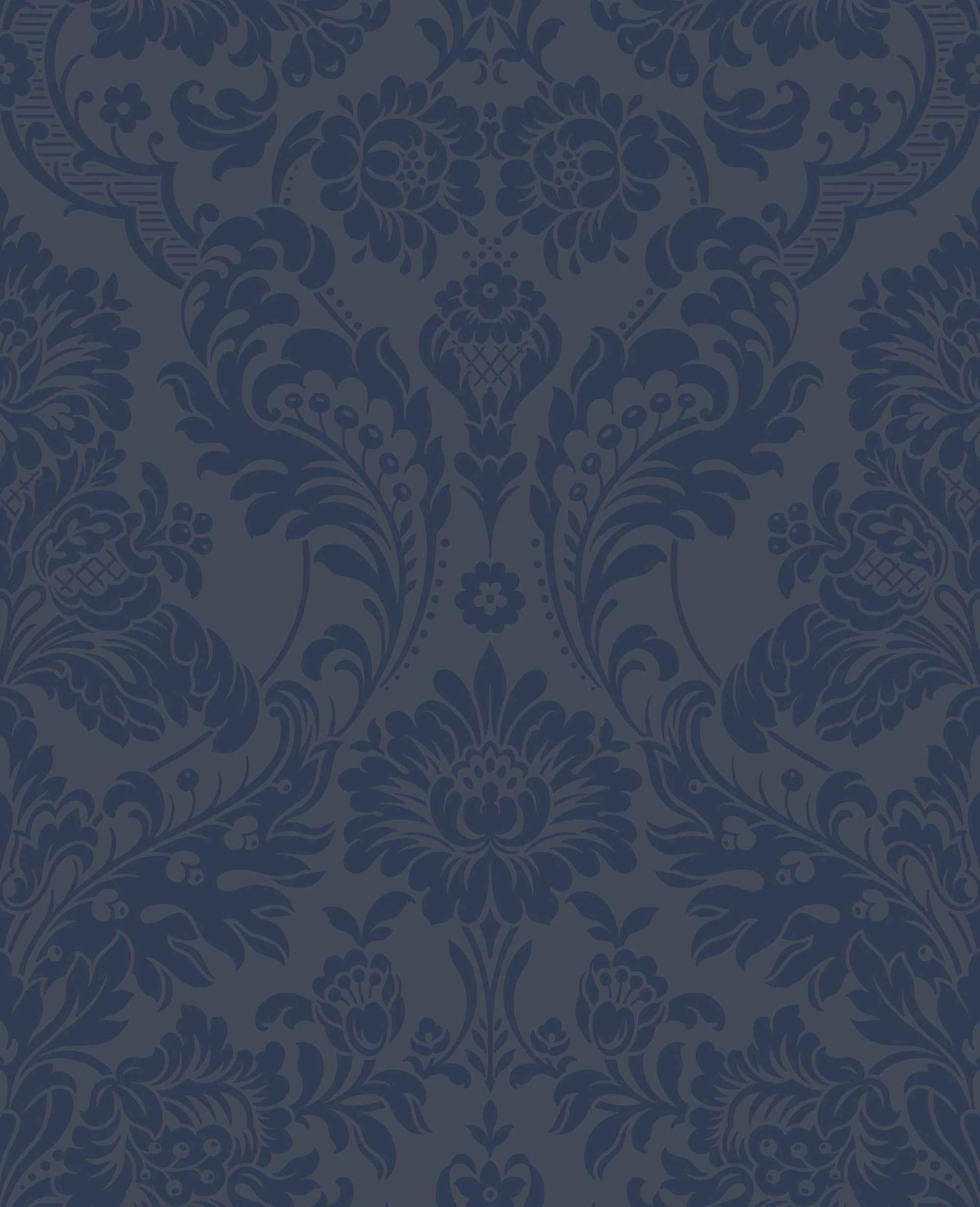 104563 Gothic Damask Flock Established Wallpaper by Graham and Brown