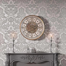 104564 Gothic Damask Flock Established Wallpaper by Graham and Brown