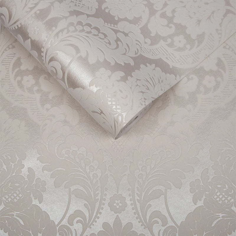 104565 Gothic Damask Flock Established Wallpaper by Graham and Brown