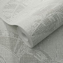 10459-24 Largo Leaf Olive Metallic Wallpaper By Erismann