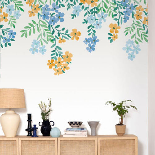 Flowerfalls Bleu Pimp My Wall Wallpanel By Caselio